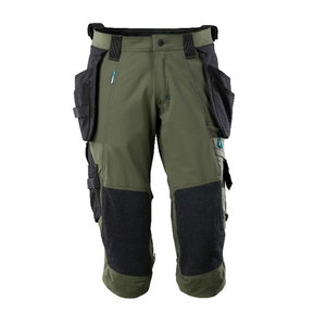 ¾ ilgio kelnės, su kišenėmis-dėklais Advanced, samanų žalia, Mascot