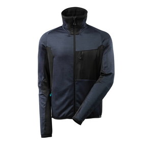 Fleece Jumper with zipper Advanced 17103 dark navy/black 2XL, Mascot