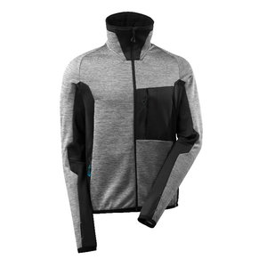 Fleece Jumper with zipper Advanced 17103 grey flecked/black, Mascot