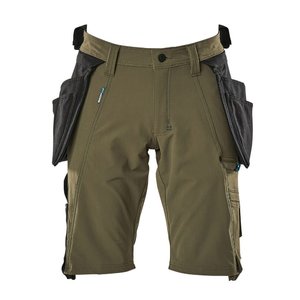 Trousers with holsterpock.shorts 17149 Advanced, moss green, Mascot