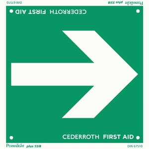 Sign Escape route arrow, Cederroth