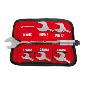 Torque wrench set with insert spanners 17-29mm 10-70Nm, Rothenberger