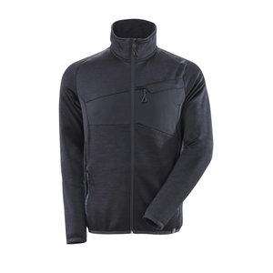 Fleece Jumper with zipper Accelerate, dark blue, Mascot