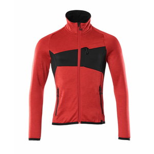 Fleece Jumper with zipper Accelerate, red/black, Mascot