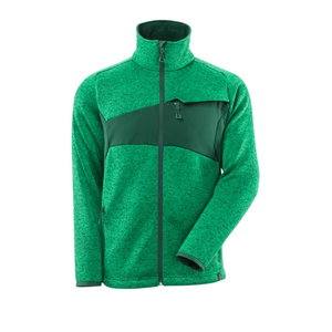 Knitted jumper with zipper Accelerate, green 2XL, Mascot