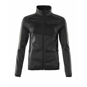 Fleece jumper with zipper ACCELERATE, dark grey/black, MASCOT