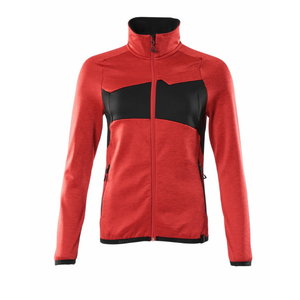 Fleece jumper with zipper ACCELERATE, red/black 2XL, Mascot