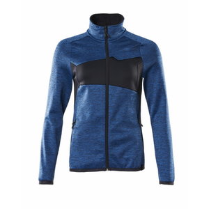 Fleece jumper with zipper ACCELERATE, blue/dark blue M, Mascot