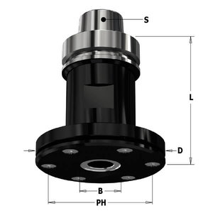 Diskinio pjūklo laikiklis HSK-63F F=30x6.5mm D2=98mm 