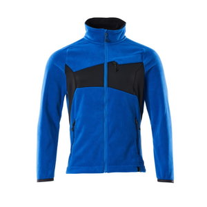 Fleece jacket with zipper Accelerate, azure blue/dark navy 2XL, Mascot