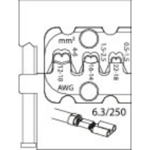 Module insert for flat plugs 6.3  8140-11, Gedore