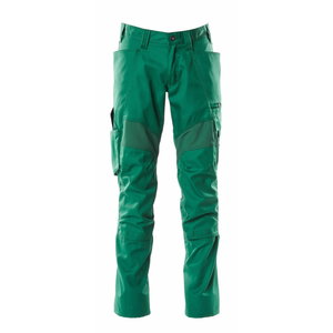 Trousers kneepad pockets Accelerate strets, green 82C46, Mascot