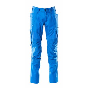 Trousers kneepad pockets Accelerate strets, azure blue 82C50, Mascot