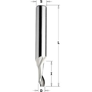 Freza aliuminiui Z1 D=3X12X60 S=8 RH 