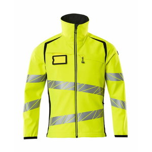 Hi-vis softshell apģērbs, jaka Accelerate Safe CL2, dzeltena/melna, MASCOT