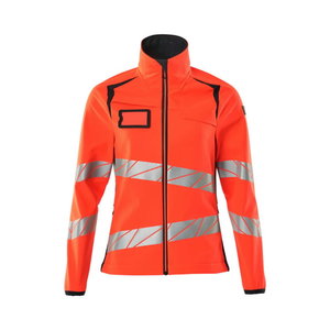 Softshell Jacket Accelerate Safe, women, hi-vis red/dark navy, MASCOT