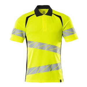 Hi-vis polo krekls Accelerate Safe, CL2, dzeltens/melns, L, Mascot