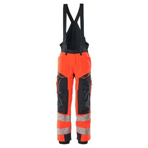 Wintertrousers Accelerate Safe, hi-vis CL2, red/dark navy M, Mascot