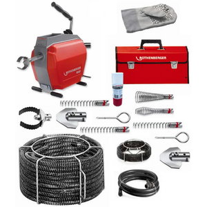 Cauruļu tīrīšanas  iekārta R600, komplektā 16mm+22mm spirāle, Rothenberger