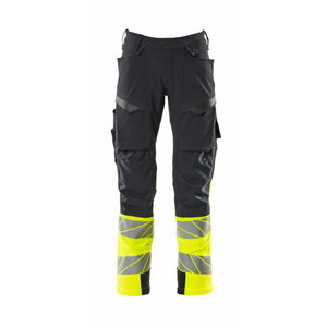 trousers 19179 stretch, hi-vis CL1, d.navy/yellow 82C50, Mascot