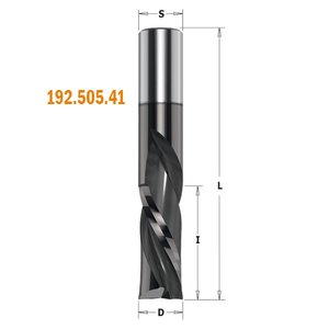 Spiral bit downcut DLCS chrome coating HWM Z2 RH 12,7x50,8/101,6 S=12,7