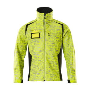 Hi-vis softshell apģērbs, jaka Accelerate Safe, dzeltena/melna, MASCOT