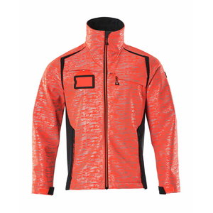 Hi-vis softshell apģērbs, jaka Accelerate Safe, sarkana/tumši zila, MASCOT
