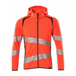 Hoodie with zipper, Accelerate Safe, CL3 red/navy 2XL, Mascot