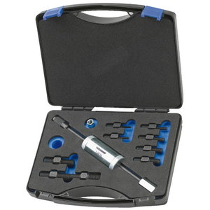 Set of threaded inserts with slide hammer 700 g, 11 pcs, Gedore
