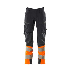 Hi-vis bikses Accelerate Safe, elastīgas, CL1, zilas/oranžas 82C44, Mascot