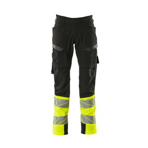Trousers 19379 ultimate strech, hi-vis CL1 yellow 82C44, Mascot