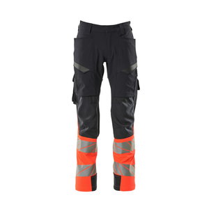 Trousers Accelerate Safe ultimate strech, hi-vis CL1 red/nav 76C56, Mascot
