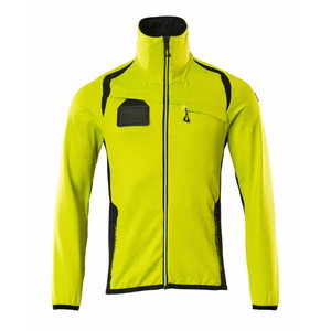 Fleece jumper with zipper Accelerate Safe, yellow/black, MASCOT