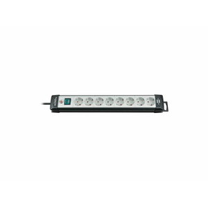 Extension socket 8-way black/light grey 5m H05VV-F 3G1,5, Brennenstuhl