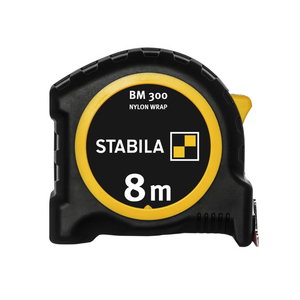 STABILA BM300 pocket tape, double-sided 1000 scale, metric, SPIKES hook 27mm x 8m
