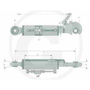 Hydraulic top link, GRANIT