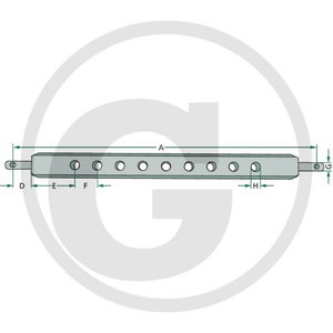 Linkage drawbar CAT-1
