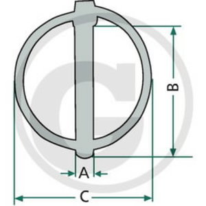 Clip pin kit 7,5mm, Granit