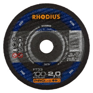 Pjovimo diskas metalui FT33 125x2, Rhodius