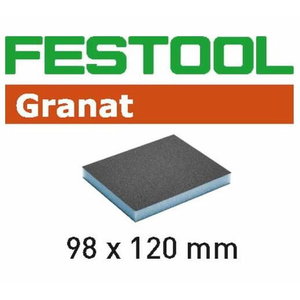 Abrasive sponge Granat 6pcs 98x120x13mm P120