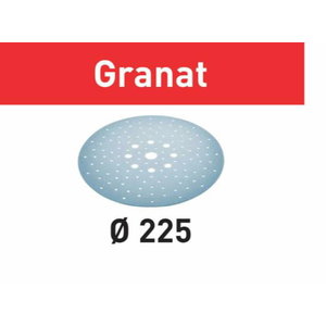 Шлифовальный диск на липучке Velcro Granat 128 отверстий 25шт 225mm P150, FESTOOL