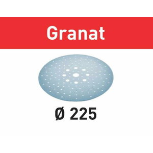 Šlifavimo popierius  GRANAT / STF D225/128 / P240 / 5 vnt. 225mm P240, Festool