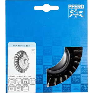 Lautasharja punottu KBG Inox 115mm/M14 0,35mm, Pferd