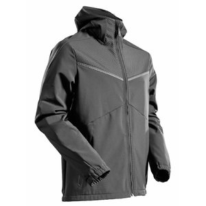 Softshell jaka 22102 Customized, moderna piegriezuma, pelēka