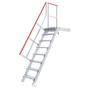 Fixed stair with platform 60°, 7 steps 1,75m 2220, Hymer