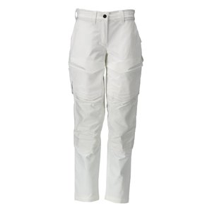 Trousers Customized strech 22378, women, white 82C38
