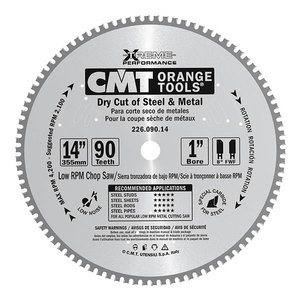 DRY CUTTER SAW BLADE FOR FERROUS & PVC MATERIALS 165x1.5/1.2, CMT