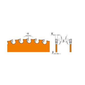 Pjovimo diskas metalui 355x2,2/25,4mm Z72 8°FWF