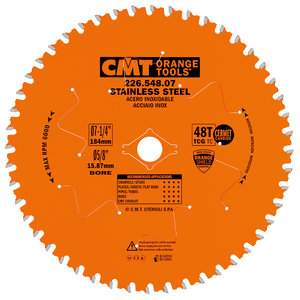 Saw blade Industrial for Inox 184x2,0/1,6x15,,88 Z48 a= 0° b