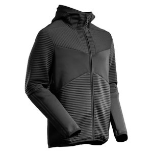 Fleece hoodie with zipper 22603 Customized, black 2XL, Mascot